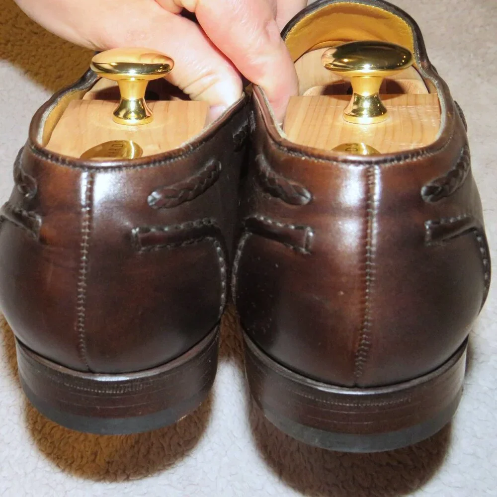 Edward Green Belgravia Dark Oak Antique Loafers 10.5 C NWB - Picture 8 of 15